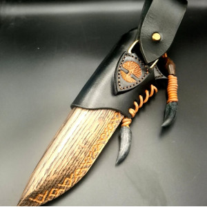 ЧОРНИЙ СКОРПІОН, ніж ручної роботи Павла Гончаренка, сталь - CPM® к110™ в ламінаті з нержавіючої сталі n690, 61 HRC. Photo 2